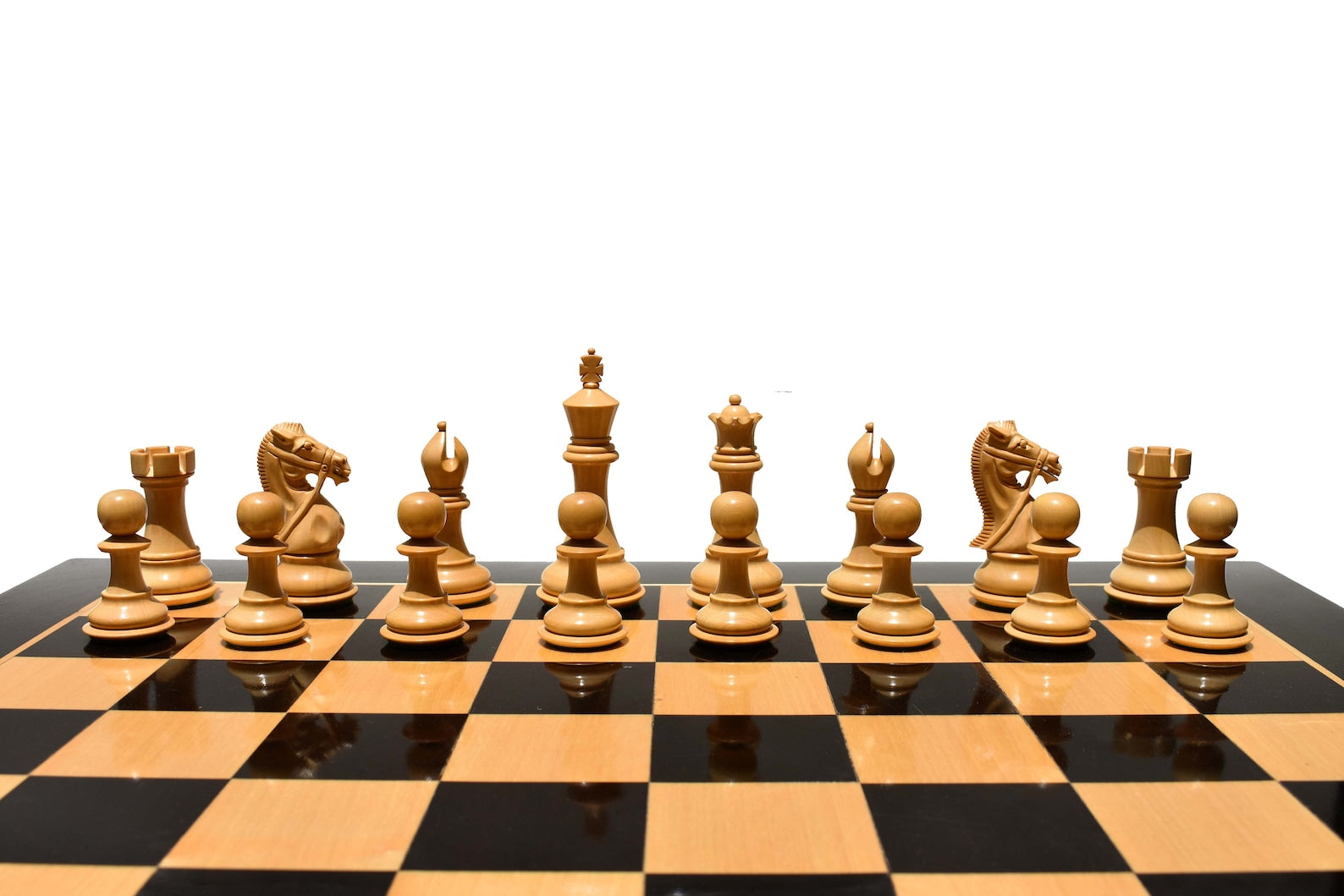 King’s Bridal Chess Pieces 3.75″ – Premium Wooden Staunton Set