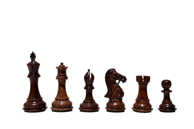 King’s Bridal Chess Pieces 3.75″ – Premium Wooden Staunton Set