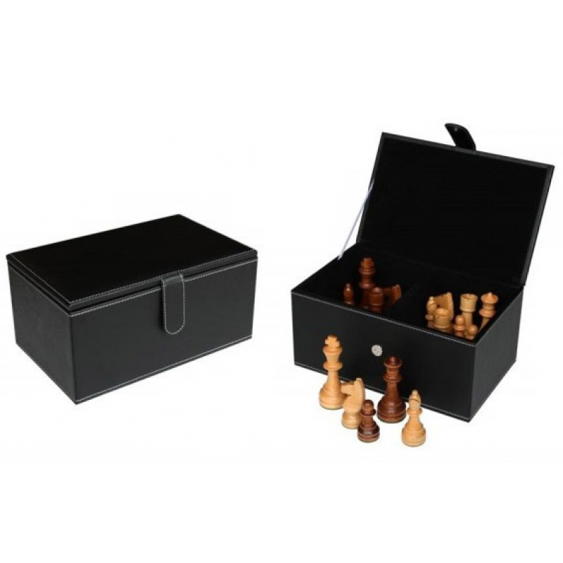 Schachfiguren-Aufbewahrungsbox aus Kunstleder – Hochwertiges Schutzetui für Schachfiguren