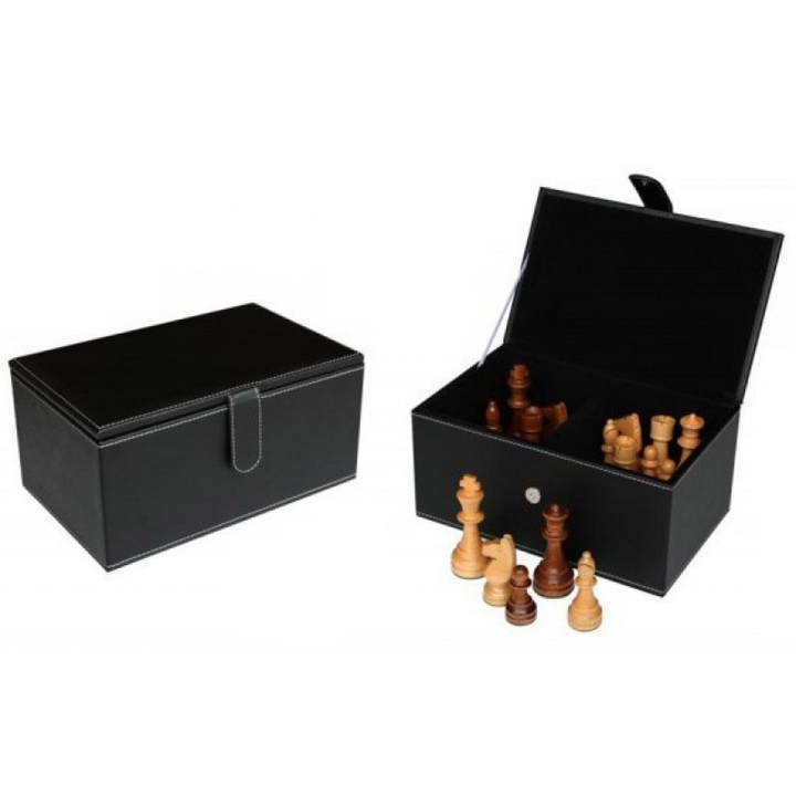 Leatherette Chess Storage Box – Premium Protective Case for Chess Pieces