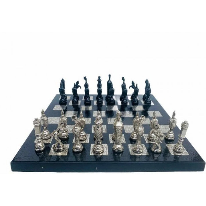 14″ Solid Brass Metal Chess Set – Hand-Carved Soviet Style