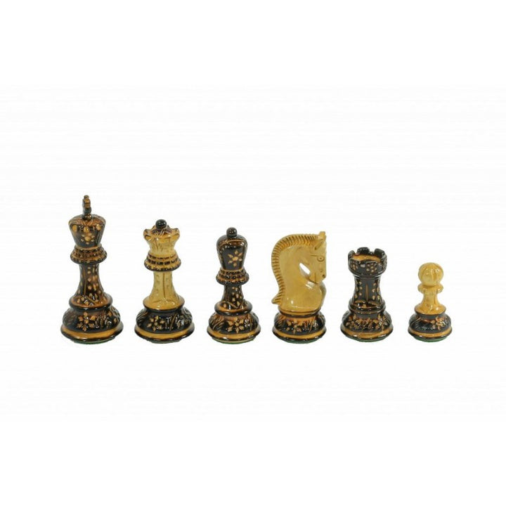 Zagreb Chess Set 3.75" – Burnt Triple-Weighted Chess Pieces