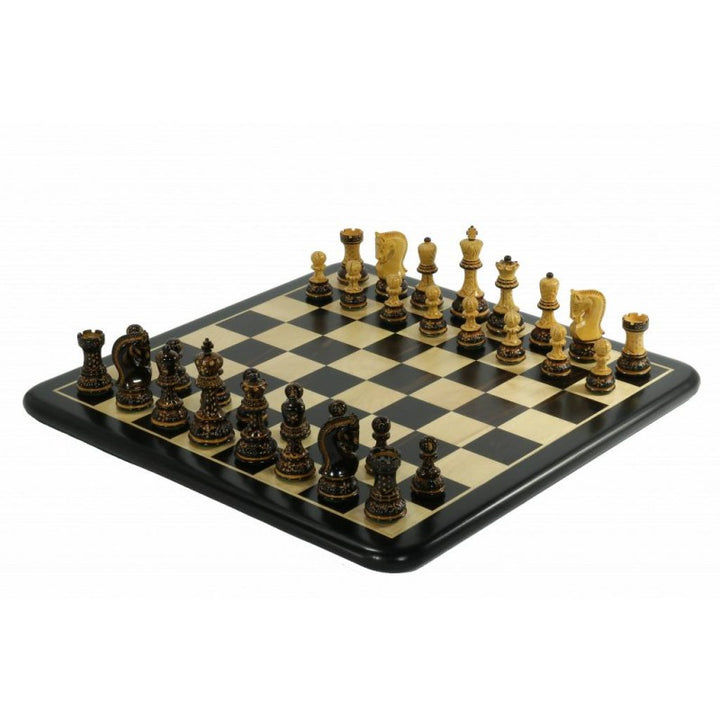 Zagreb Chess Set 3.75" – Burnt Triple-Weighted Chess Pieces